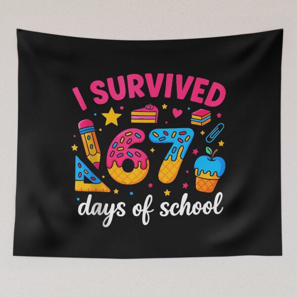 Item preview, Celebrate The 67th Day of School Funny Teachers Students designed and sold by Verbutler.