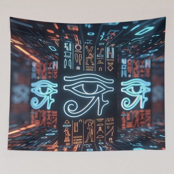 Item preview, 3D Perspectives, Cyberpunk Egyptian Hieroglyphics, Symmetrical Textures (image size 8320x12480) designed and sold by Digital-Davinci.