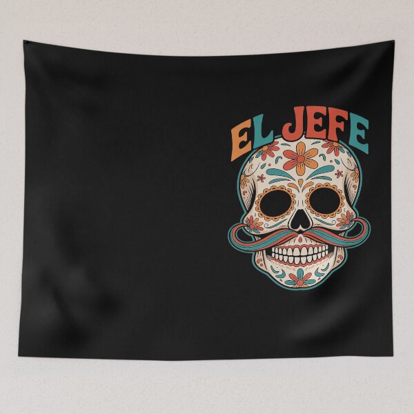 Item preview, El Jefe Funny Skull Mexican Boss Spanish Dia De Los Muertos designed and sold by Hofersofer.