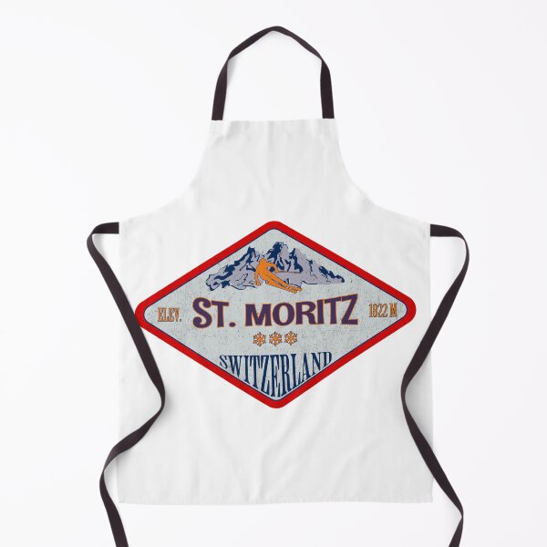 Item preview, St. Moritz, Switzerland, Vintage skiing badge design designed and sold by Wanderful-roads.