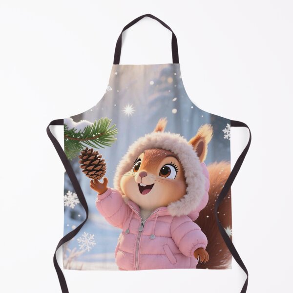 Item preview, Cute Winter Squirrel in Pink Jacket – Adorable Snowy Illustration designed and sold by AmetistLight.