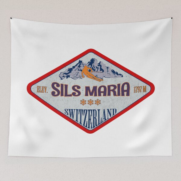 Item preview, Sils Maria, Switzerland, Vintage skiing badge design designed and sold by Wanderful-roads.