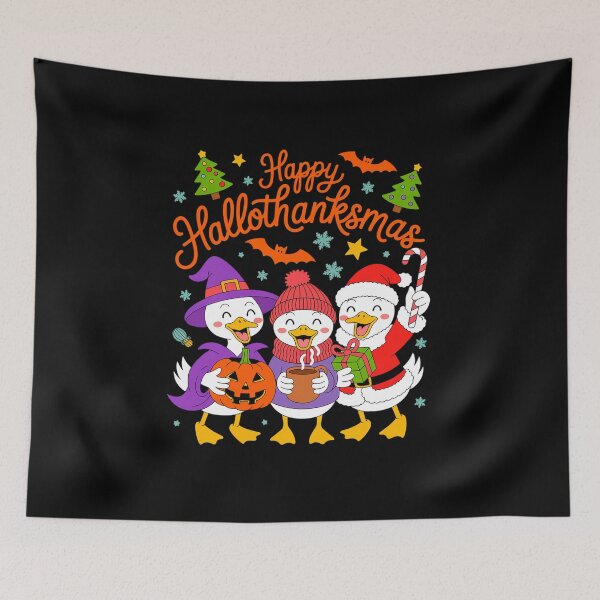 Item preview, HalloweenHappy Hallothanksmas Goose Fall Christmas designed and sold by VasilisLamArt.