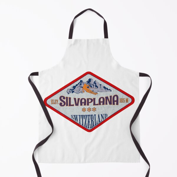 Item preview, Silvaplana, Switzerland, Vintage skiing badge design designed and sold by Wanderful-roads.
