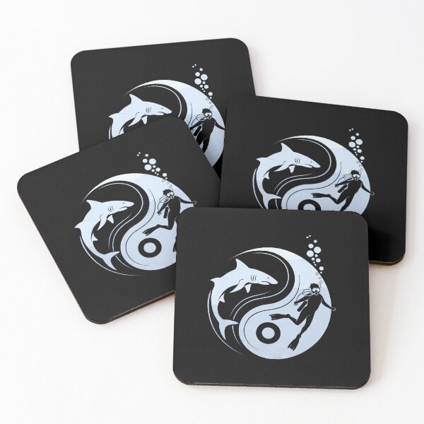 Item preview, Scuba Diving Yin Yang Under Water Diver Scuba Divers designed and sold by LorraineRita.