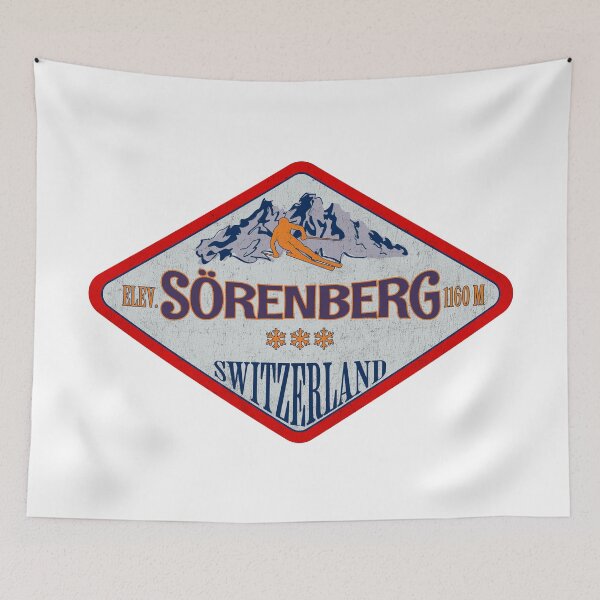 Item preview, Sörenberg, Switzerland, Vintage skiing badge design designed and sold by Wanderful-roads.