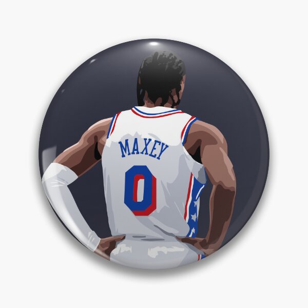 Item preview, Tyrese Maxey Vector Back Above Waist White Qiangy designed and sold by qiangdade.