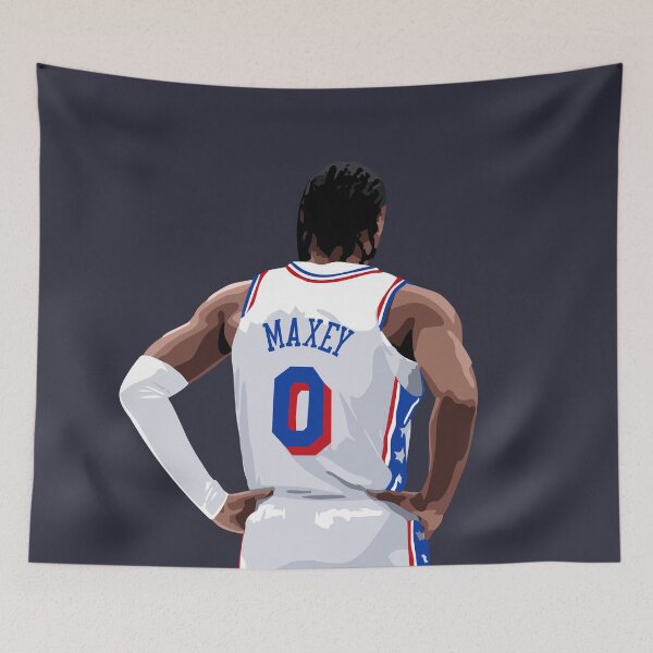 Item preview, Tyrese Maxey Vector Back Above Waist White Qiangy designed and sold by qiangdade.