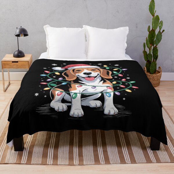 Item preview, Foxhound Dog Santa Hat Christmas Lights Xmas designed and sold by CultureSpec.