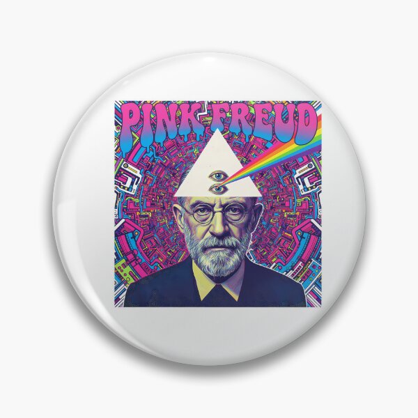 Item preview, Pink Freud – Minimal Contemporary Pun Art | Psychology & Music Parody Design designed and sold by OzzFrequency.