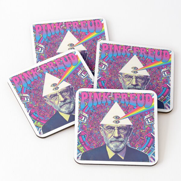 Item preview, Pink Freud – Minimal Contemporary Pun Art | Psychology & Music Parody Design designed and sold by OzzFrequency.