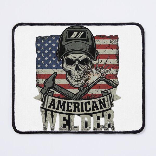 Item preview, American Welder Skull - Patriotic USA Flag Metalworker designed and sold by TobaGallery868.