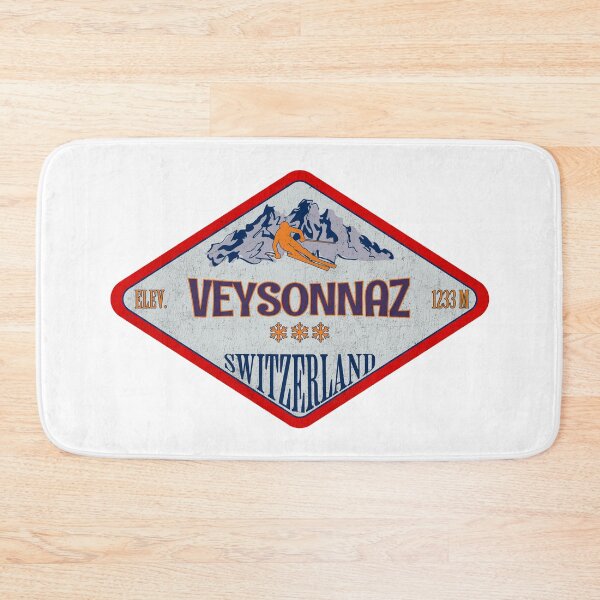 Item preview, Veysonnaz, Switzerland, Vintage skiing badge design designed and sold by Wanderful-roads.