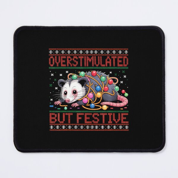 Item preview, Overstimulated But Festive Opossum Ugly 	 Christmas designed and sold by MarianMartha.
