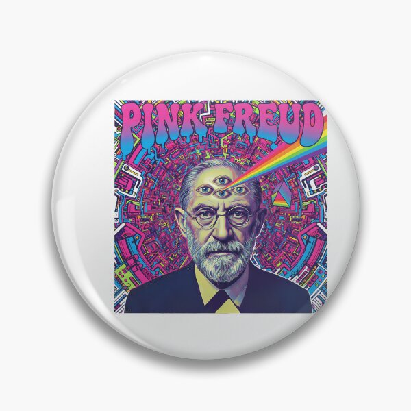Item preview, Pink Freud – Minimal Contemporary Pun Art | Psychology & Music Parody Design designed and sold by OzzFrequency.