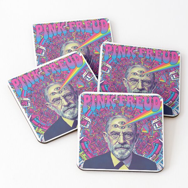 Item preview, Pink Freud – Minimal Contemporary Pun Art | Psychology & Music Parody Design designed and sold by OzzFrequency.