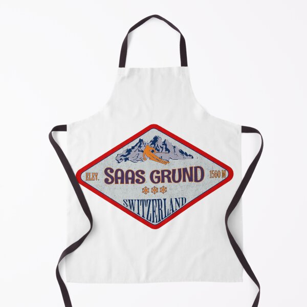 Item preview, Saas Grund, Switzerland, Vintage skiing badge design designed and sold by Wanderful-roads.
