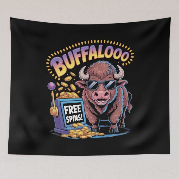 Item preview, Lucky Buffalo Casino Slot Machine Gambling Gift Gambler  designed and sold by khorbiasieno.
