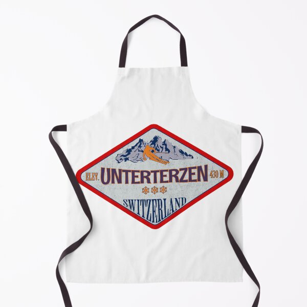 Item preview, Unterterzen, Switzerland, Vintage skiing badge design designed and sold by Wanderful-roads.