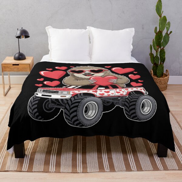 Item preview, Sloth Valentine Monster Truck Holding Heart Cute Love designed and sold by Stephenbaile.
