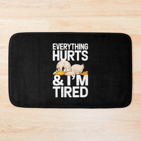Item preview, Funny Gym Duck Saying Everything Hurts And I'M Tired Workout designed and sold by LorraineRita.
