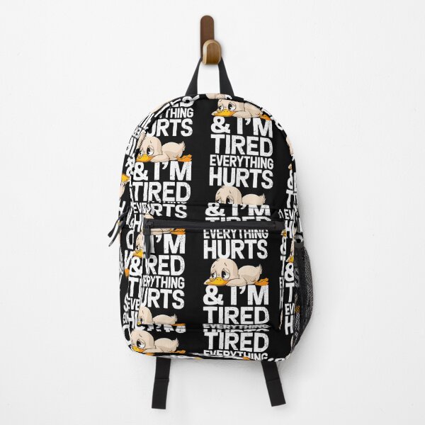 Item preview, Funny Gym Duck Saying Everything Hurts And I'M Tired Workout designed and sold by LorraineRita.