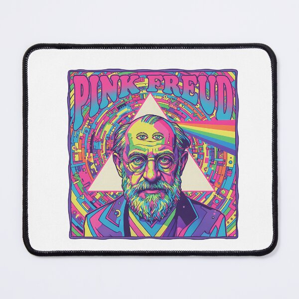 Item preview, Pink Freud – Minimal Contemporary Pun Art | Psychology & Music Parody Design designed and sold by OzzFrequency.