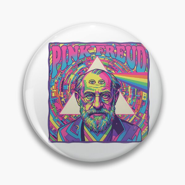 Item preview, Pink Freud – Minimal Contemporary Pun Art | Psychology & Music Parody Design designed and sold by OzzFrequency.