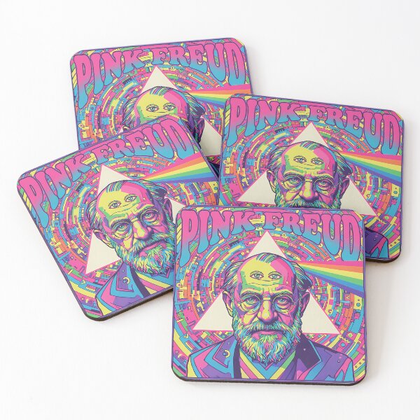 Item preview, Pink Freud – Minimal Contemporary Pun Art | Psychology & Music Parody Design designed and sold by OzzFrequency.