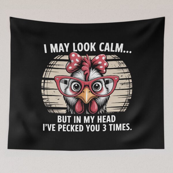 Item preview, Crazy Barnyard Funny Chicken Dreams Of Pecking People designed and sold by OnaConnie.