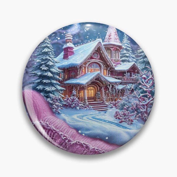 Item preview, Winter Fairy Cottage in a Hand – Magical Snow House Art designed and sold by AmetistLight.