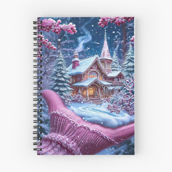 Item preview, Winter Fairy Cottage in a Hand – Magical Snow House Art designed and sold by AmetistLight.