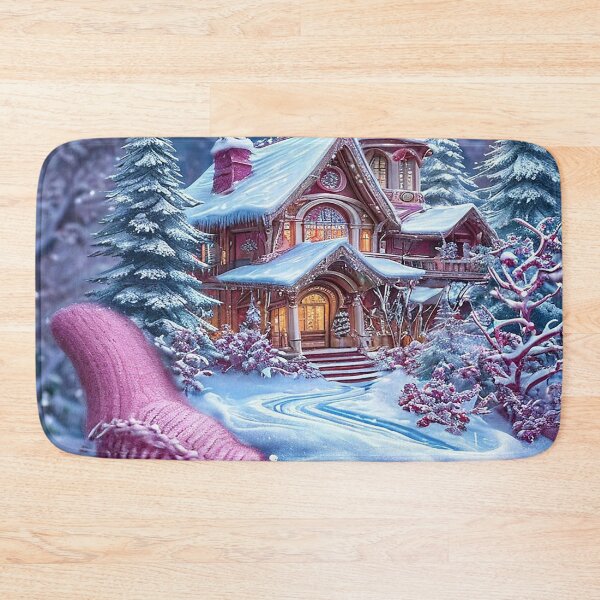 Item preview, Winter Fairy Cottage in a Hand – Magical Snow House Art designed and sold by AmetistLight.
