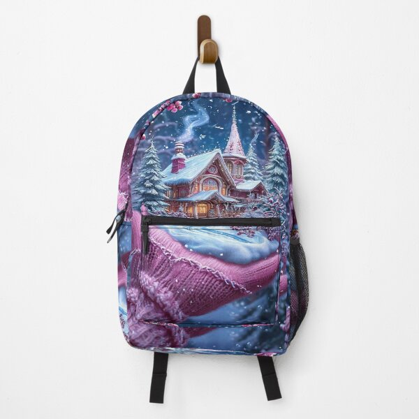 Item preview, Winter Fairy Cottage in a Hand – Magical Snow House Art designed and sold by AmetistLight.