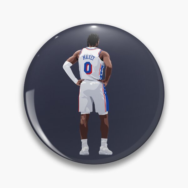 Item preview, Tyrese Maxey Vector Back Standing White Qiangy designed and sold by qiangdade.