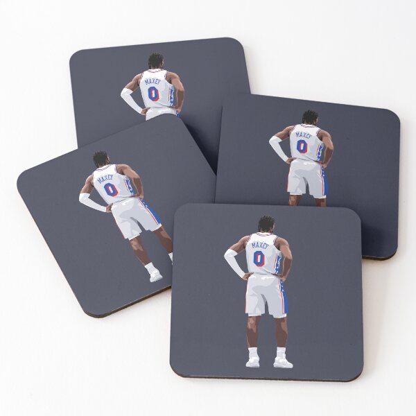 Item preview, Tyrese Maxey Vector Back Standing White Qiangy designed and sold by qiangdade.