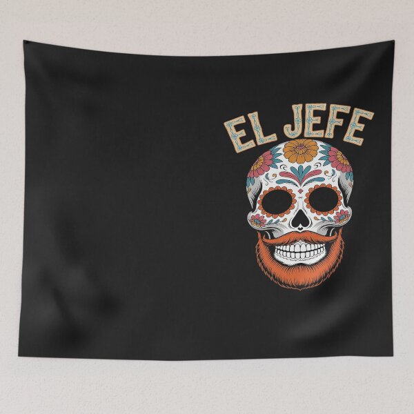 Item preview, El Jefe Skull Mexican Boss Spanish Dia De Los Muertos designed and sold by Hofersofer.
