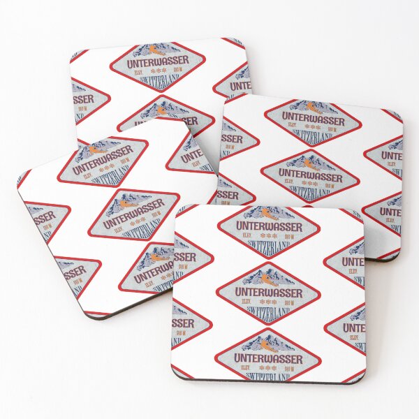 Item preview, Unterwasser, Switzerland, Vintage skiing badge design designed and sold by Wanderful-roads.