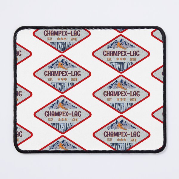 Item preview, Champex-Lac, Switzerland, Vintage skiing badge design designed and sold by Wanderful-roads.