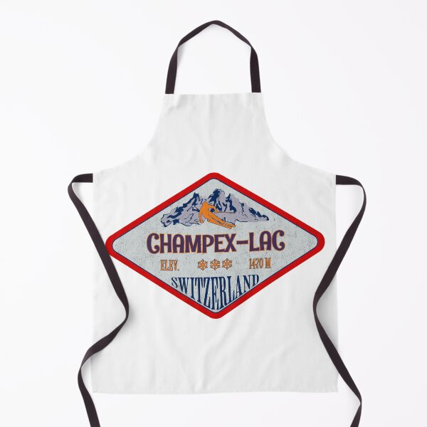 Item preview, Champex-Lac, Switzerland, Vintage skiing badge design designed and sold by Wanderful-roads.
