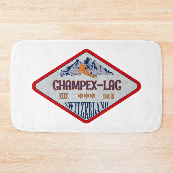 Item preview, Champex-Lac, Switzerland, Vintage skiing badge design designed and sold by Wanderful-roads.