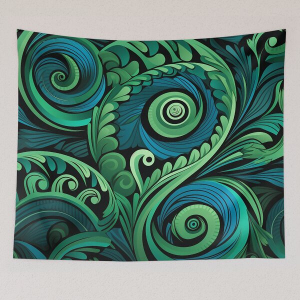 Item preview, New Zealand Māori Paua Pattern Koru Design 655 designed and sold by GrinGalore.