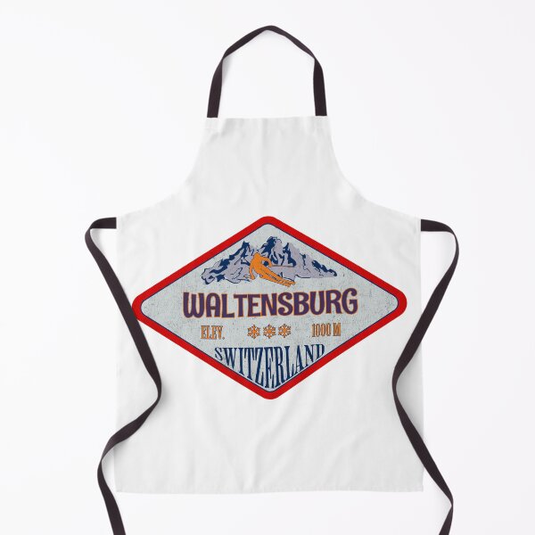 Item preview, Waltensburg, Switzerland, Vintage skiing badge design designed and sold by Wanderful-roads.