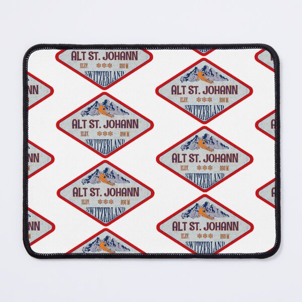 Item preview, Alt St. Johann, Switzerland, Vintage skiing badge design designed and sold by Wanderful-roads.