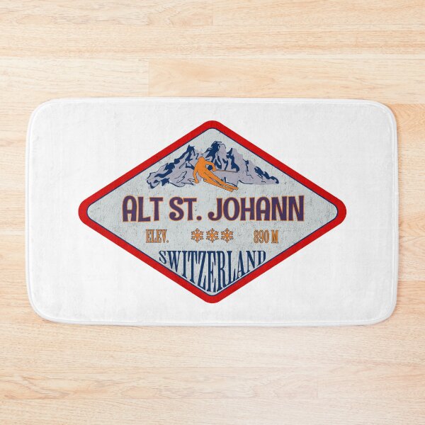 Item preview, Alt St. Johann, Switzerland, Vintage skiing badge design designed and sold by Wanderful-roads.