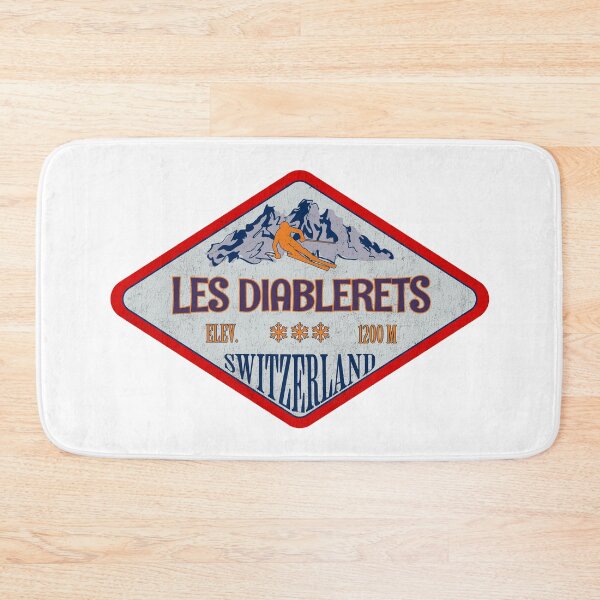 Item preview, Les Diablerets, Switzerland, Vintage skiing badge design designed and sold by Wanderful-roads.