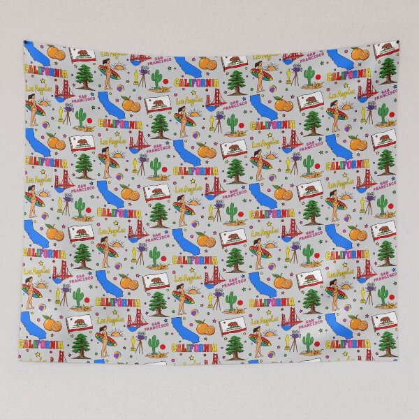 Item preview, California Dreamin' Fun, A Colorful State Sticker Collage designed and sold by mashmosh.