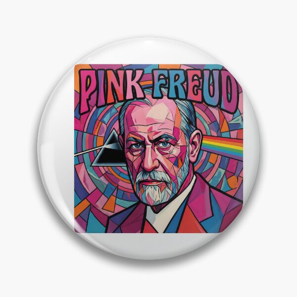 Item preview, Pink Freud – Minimal Contemporary Pun Art | Psychology & Music Parody Design designed and sold by OzzFrequency.