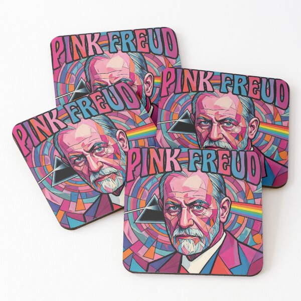 Item preview, Pink Freud – Minimal Contemporary Pun Art | Psychology & Music Parody Design designed and sold by OzzFrequency.
