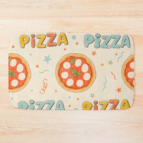 Item preview, COLORFUL ITALIAN PIZZA WALLPAPER PATTERN designed and sold by infinitearte.